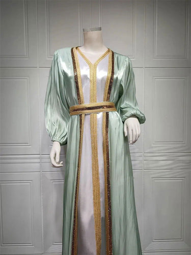 Seiden Kaftan Abendkleid